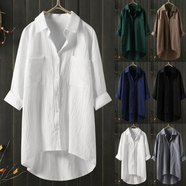 Angelina - Blouse met lange mouwen en een losse pasvorm - Azora